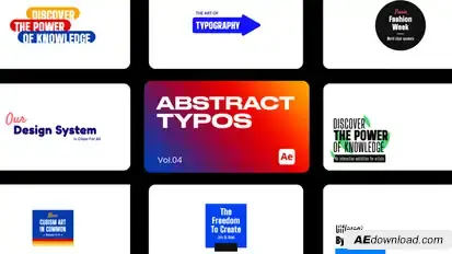Abstract Typos 04 for After Effects Titles template preview