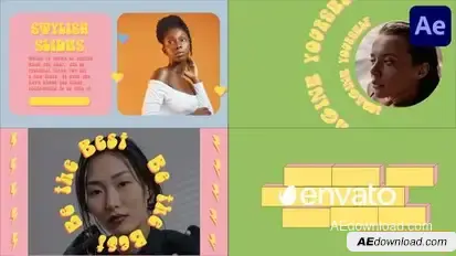 Abstract Vintage Slideshow for After Effects Openers template preview