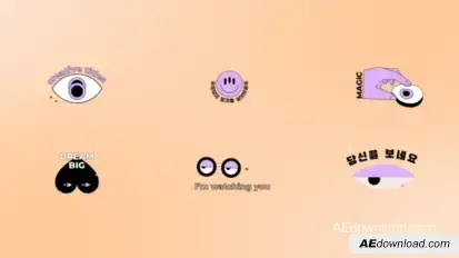 Acid And Lyric Eyes Titles for After Effects Titles template preview
