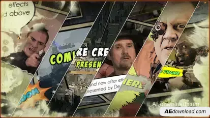 Action Comic Video Displays template preview