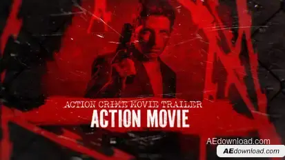 Action Crime Movie Trailer Video Displays template preview