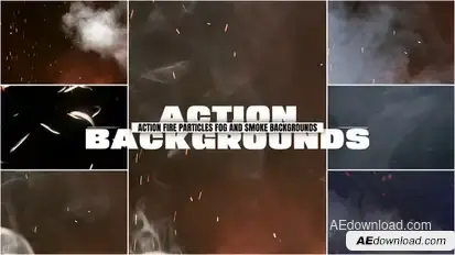 Action Fire Particles Fog and Smoke Backgrounds Elements template preview
