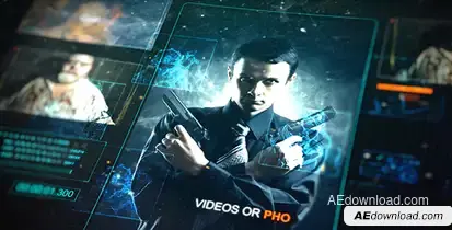 Action Slideshow Video Displays template preview