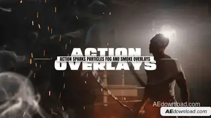 Action Sparks Particles Fog and Smoke Overlays Elements template preview