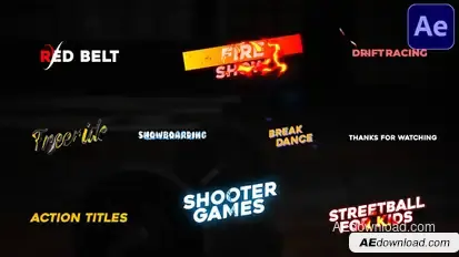 Action Titles | After Effects Titles template preview