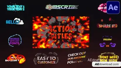 Action Titles | After Effects Titles template preview