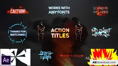 Action Titles Pack | After Effects Titles template preview