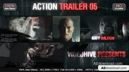 Action Trailer 05 Titles template preview