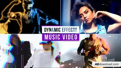 Dynamic Effects Music Video Video Displays template preview