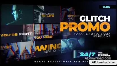 Action Trailer | Glitch Promo Titles Openers template preview