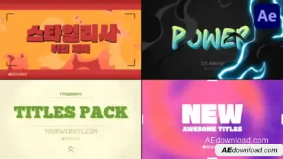 Action Typography Titles for After Effects Titles template preview