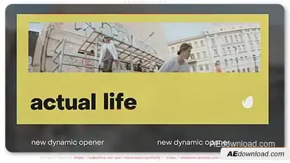 Actual Life - Urban Media Opener Openers template preview