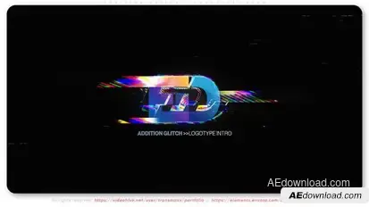 Addition Glitch - Logotype Intro Logo Stings template preview