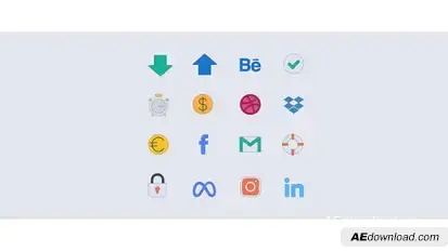 Adds & Social Media Icons vol. 1 Infographics template preview