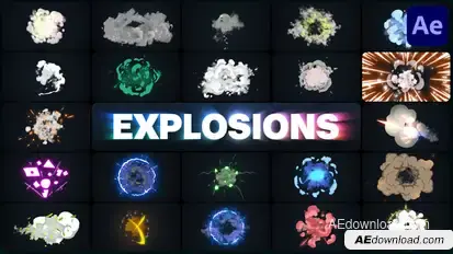 Advanced Explosions Pack for After Effects Elements template preview