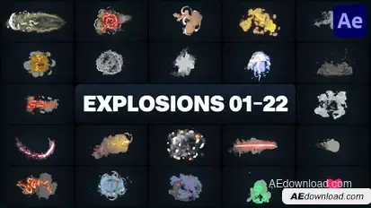Advanced Explosions Pack for After Effects Elements template preview