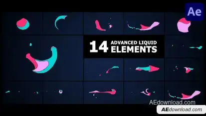 Advanced Liquid Elements for After Effects Elements template preview