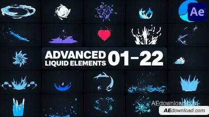 Advanced Liquid Elements for After Effects Elements template preview