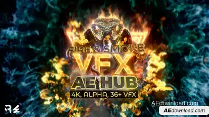 AE VFX Hub - Fire and Smoke Effects (User Favorites) Elements template preview