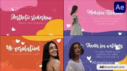 Aesthetic Colorful Slideshow Stories | After Effects Openers template preview