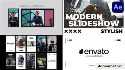 Aesthetic Modern Slideshow for After Effects Openers template preview