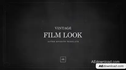 After Effects Vintage Film Look Template in 4K Elements template preview