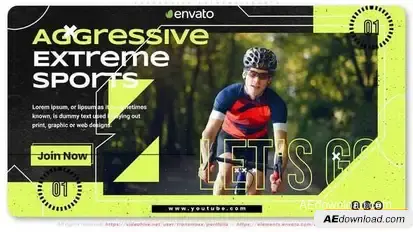 Aggressive Extreme Sports Openers template preview