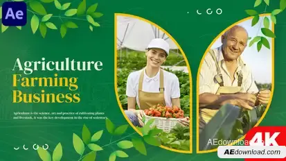 Agriculture Farming Business Slideshow Video Displays template preview