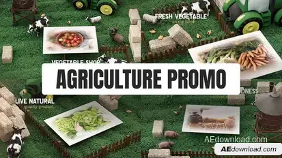 Agriculture Promo Organic Farm Elements template preview