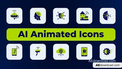 AI Animated Icons Elements template preview