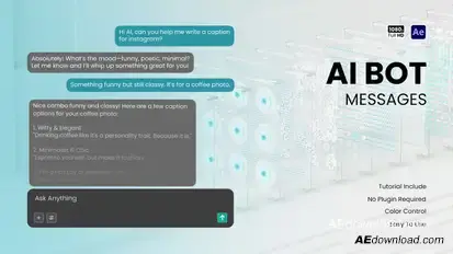 AI Chatbot Interface Animation Elements template preview