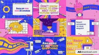 Videohive AI Course Promotion Titles template preview