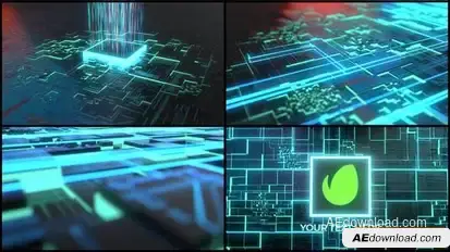 AI Futuristic Opener | Digital Technology Logo Openers template preview
