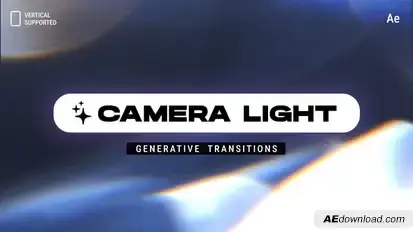 AI Generative Camera Light Transitions | Vertical | After Effects Elements template preview
