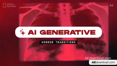 AI Generative Horror Transitions | Vertical | After Effects Elements template preview