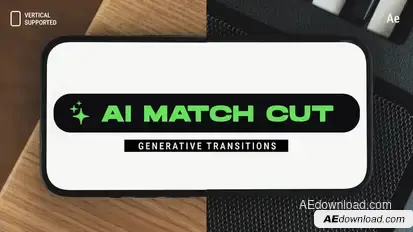 AI Generative Phone Match Cut Transitions | Vertical | After Effects Elements template preview