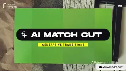 AI Generative Photo Match Cut Transitions | Vertical | After Effects Elements template preview