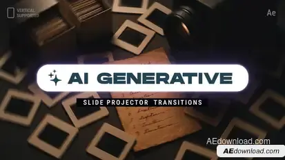 AI Generative Slide Projector Transitions | Vertical | After Effects Elements template preview