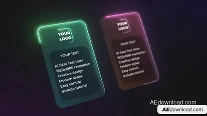 AI SaaS Text Intro | AE Video Displays template preview