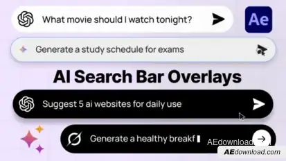 AI Search Bars - ChatGPT, Gemini, Grok Elements template preview