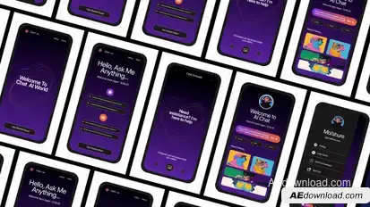 AI UI Mobile Kits Elements template preview