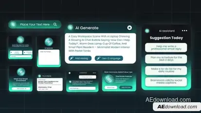 AI Widget After Effect Template Elements template preview