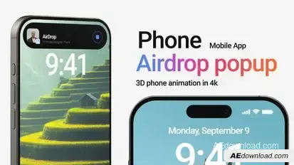 Phone Airdrop Popup Product Promo template preview