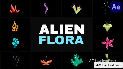 Alien Flora for After Effects Elements template preview