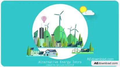 Alternative Energy Intro Video Displays template preview