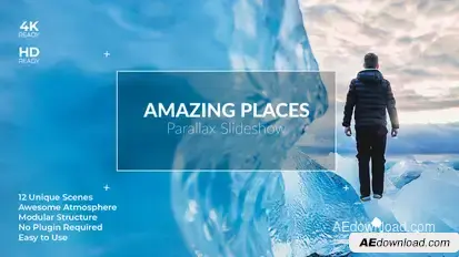Amazing Places Parallax SlideShow Openers template preview