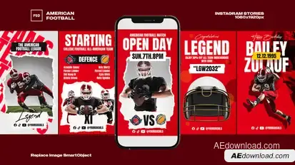 American Football broadcast-packages template preview
