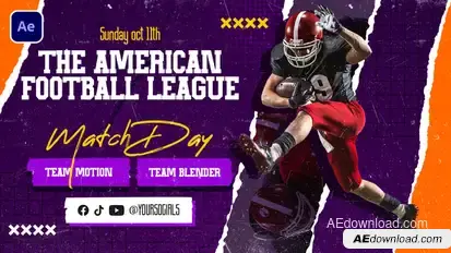 American Football Video Displays template preview