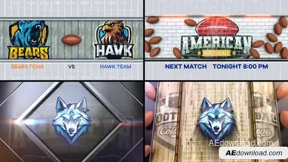 American Football Bumper 4 (4-Bumpers) Logo Stings template preview