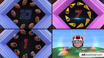 American Football Countdown 5 Elements template preview